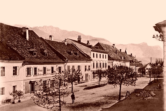 Markplatz mit Gasthof Lohr / Archiv: Stadtmuseum Schladming